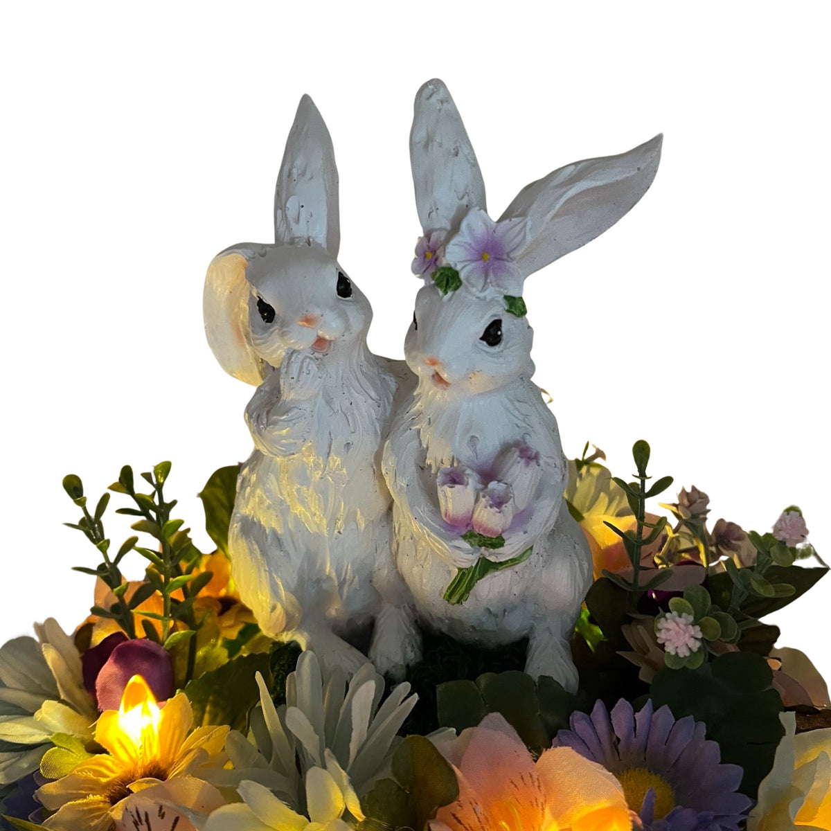 Bunny Centerpiece With Carrot Fairy Lights