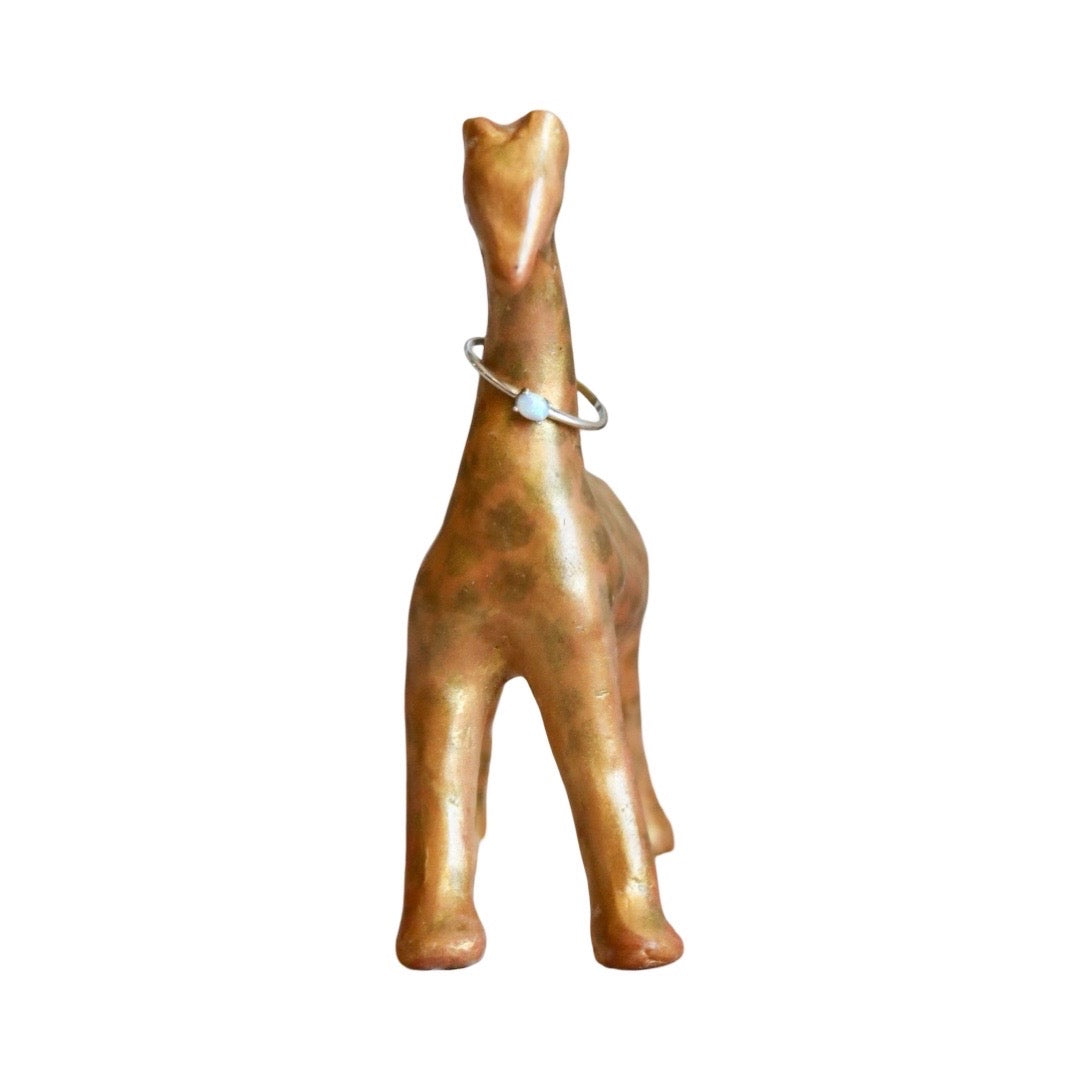 Gold Giraffe Ring Holder – Handmade Polymer Clay Jewelry Stand