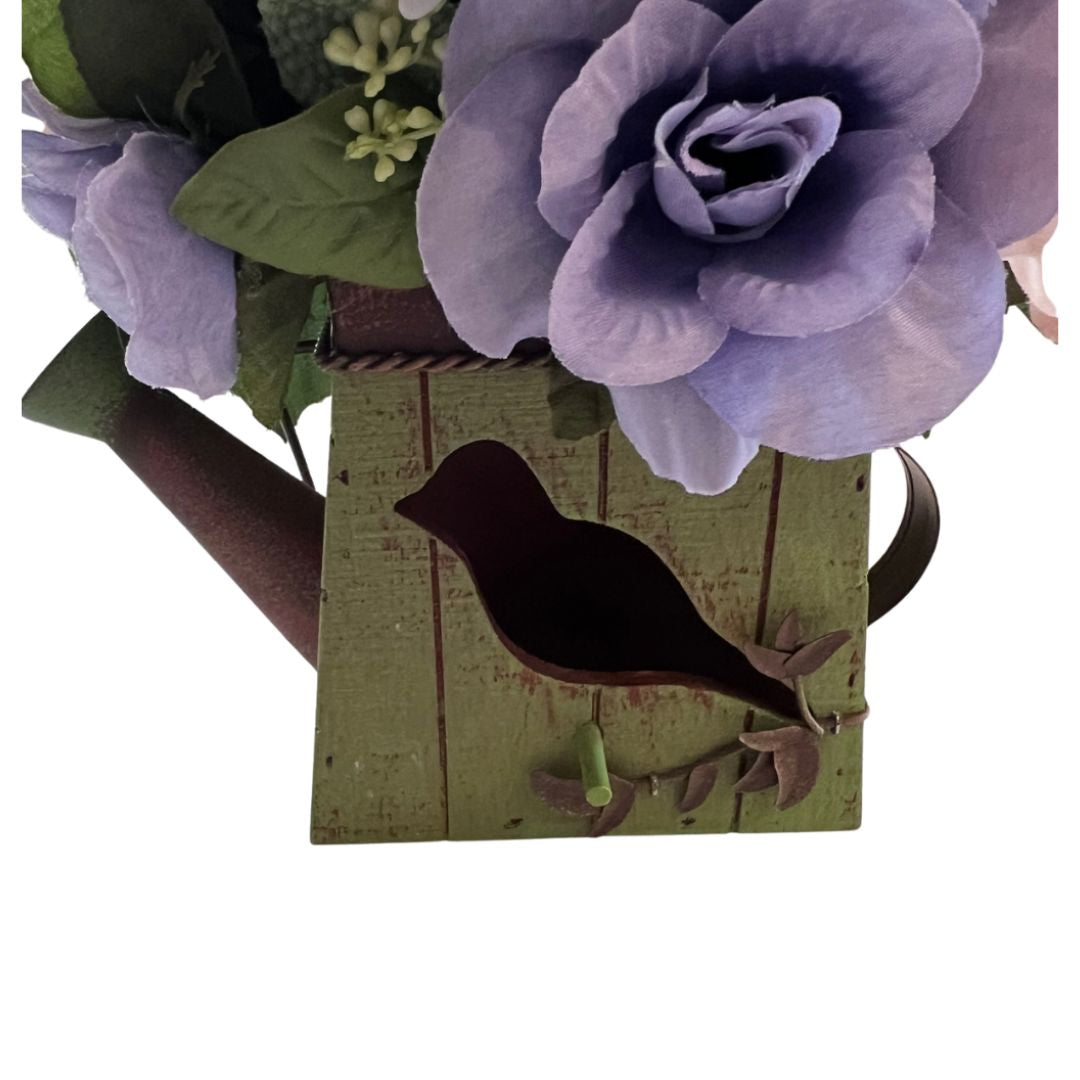 Watering Can Floral Centerpiece - Cottage Garden Table Decor - Ready to Ship