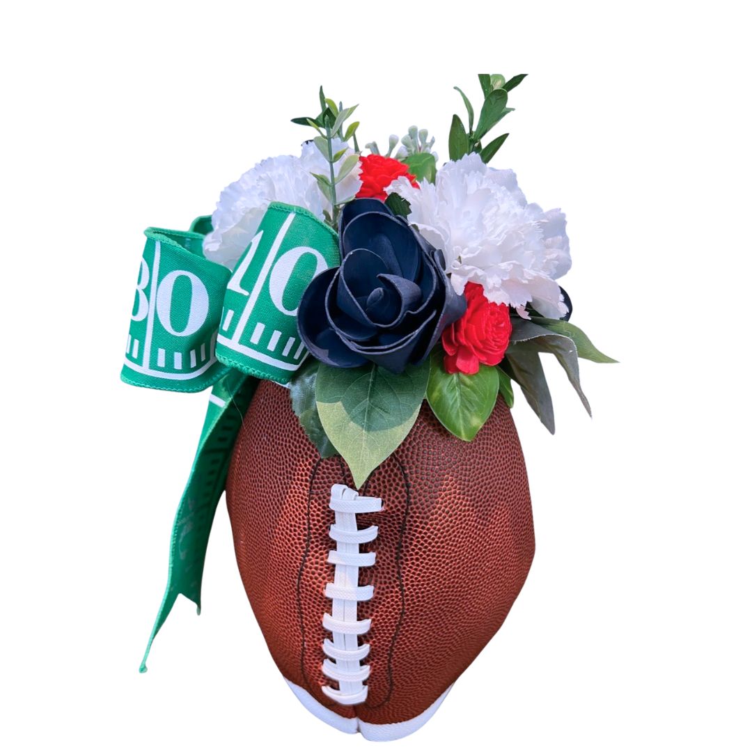 Sola Wood Flower Football Centerpiece