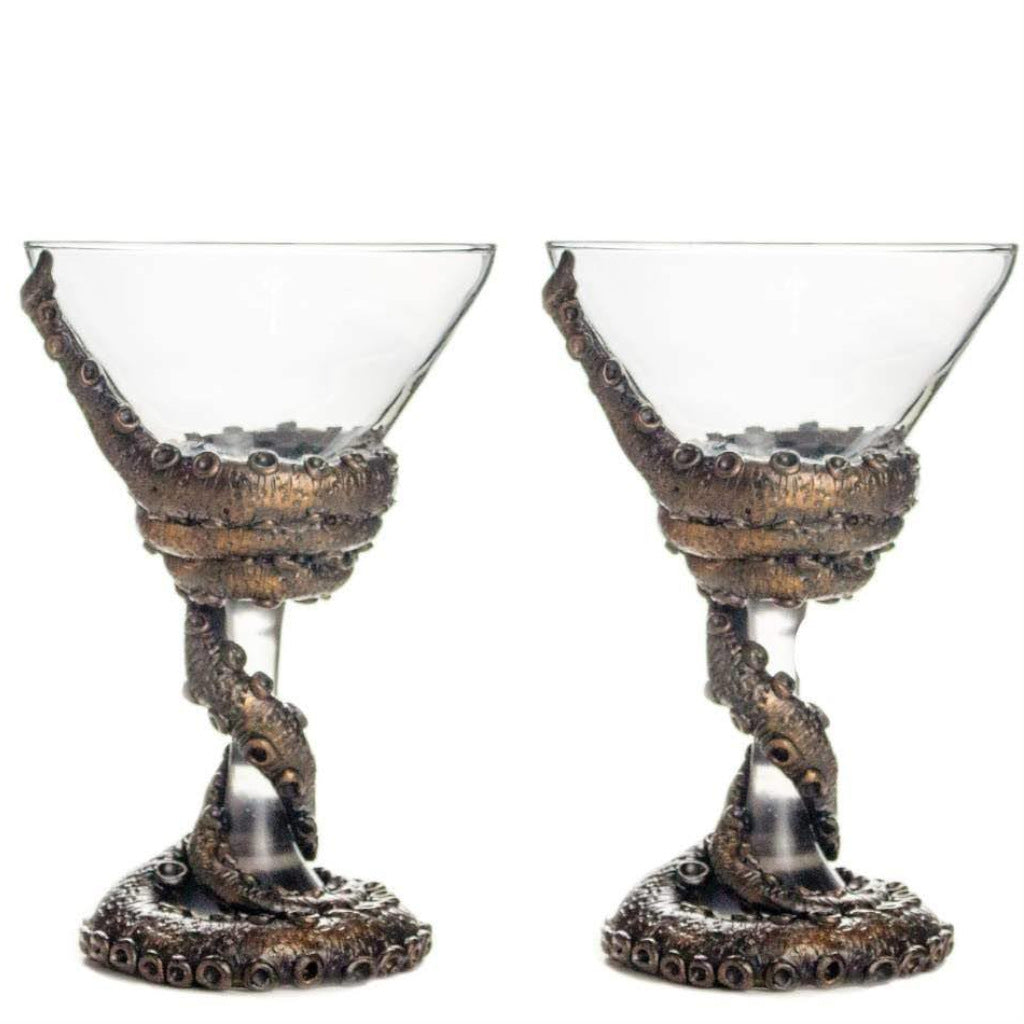 You'll feel like you found a buried treasure with this martini glassware set.
